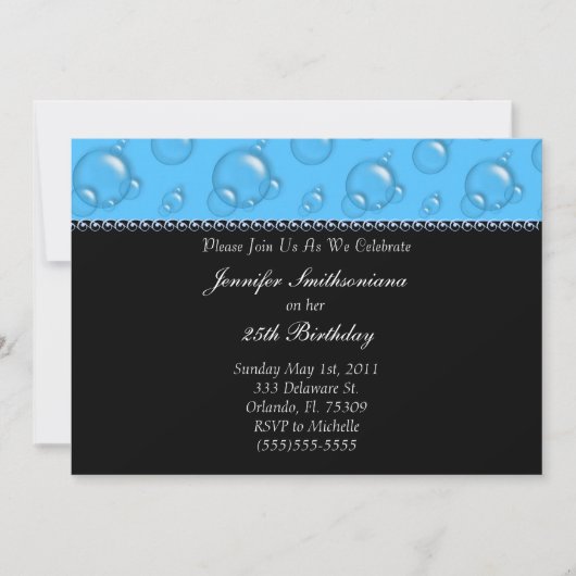 Invitation mignonne de fête d'anniversaire de (Devant)