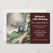 Invitation mignonne de fête d'anniversaire de (Devant)