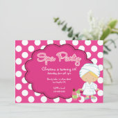 Invitation mignonne de fête d'anniversaire de jour (Debout devant)