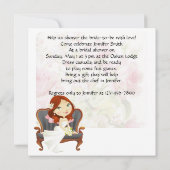 Invitation mignonne de Fête de la mariée de jeune (Dos)