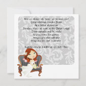 Invitation mignonne de Fête de la mariée de jeune (Dos)
