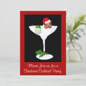 Invitation mignonne de fête de Noël de hamster (Debout devant)