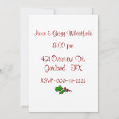 Invitation mignonne de fête de Noël de hamster (Dos)