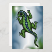 invitation mignonne de lézard (Devant / Derrière)