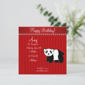 Invitation mignonne de panda (Debout devant)