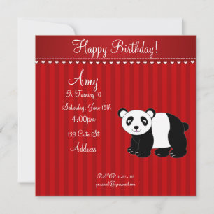 Invitation mignonne de panda