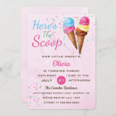 Invitation mignonne de partie d'anniversaire de (Devant / Derrière)