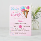 Invitation mignonne de partie d'anniversaire de (Debout devant)