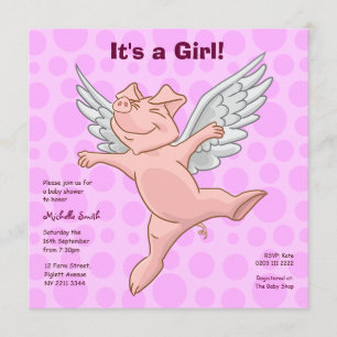 Invitation mignonne de partie de baby shower de