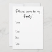 Invitation mignonne de partie de ballerine (Dos)