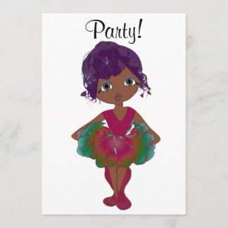 Invitation mignonne de partie de ballerine