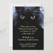 Invitation mignonne de partie de Halloween de chat (Dos)