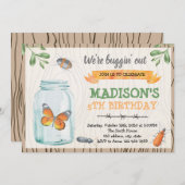 Invitation mignonne de partie d'insecte de pot de (Devant / Derrière)