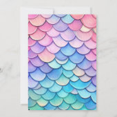 Invitation Mignonne De Sirène Sous Le Baby shower D'Aquarelle (Dos)