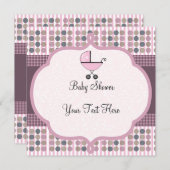 Invitation mignonne de voiture d'enfant (Devant / Derrière)