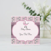 Invitation mignonne de voiture d'enfant (Debout devant)