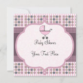 Invitation mignonne de voiture d'enfant (Devant)