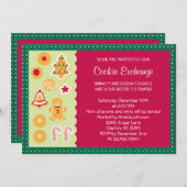 Invitation mignonne d'échange de biscuit (Devant / Derrière)