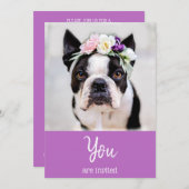 Invitation mignonne d'événement de Frenchie de (Devant / Derrière)