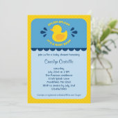 Invitation mignonne en caoutchouc de baby shower (Debout devant)