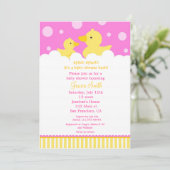 Invitation mignonne en caoutchouc de baby shower (Debout devant)