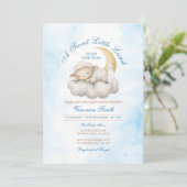 Invitation Mignonne endormie Un petit baby shower d'agneau (Debout devant)