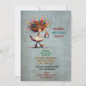 Invitation Mignonne et drôle fille Whimsical (Devant)