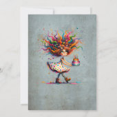 Invitation Mignonne et drôle fille Whimsical (Dos)