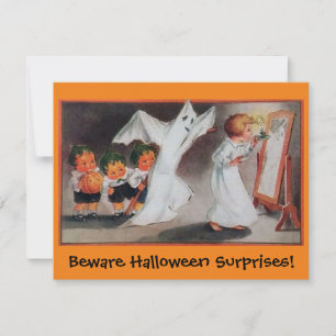Invitation mignonne et rétro pour Halloween