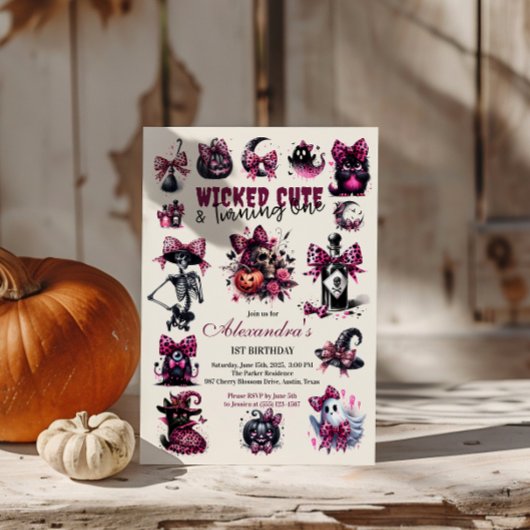 Invitation Mignonne et Tourner une fille Halloween Anniversai