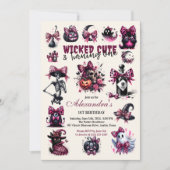 Invitation Mignonne et Tourner une fille Halloween Anniversai (Devant)