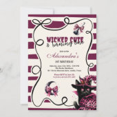 Invitation Mignonne et Turner une fille Halloween 1er naissan (Devant)