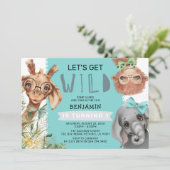 Invitation Mignonne Faisons-nous fêter la 1ère fête d'anniver (Debout devant)