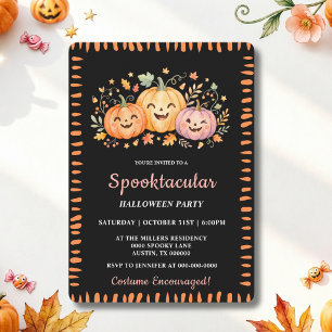 Invitation Mignonne fête de citrouilles d'Halloween Spooktacu