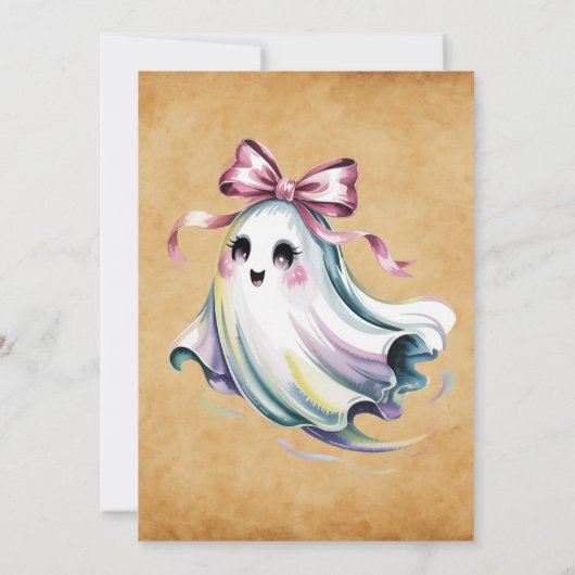 Invitation Mignonne fille Fantôme Anniversaire Mash (Dos)