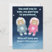 Invitation Mignonne Genre À Thème Spatial Révéler Les Ours De (Devant)