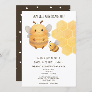 Invitation Mignonne Genre Révèle Ce Qui Va Bébé Baby shower A