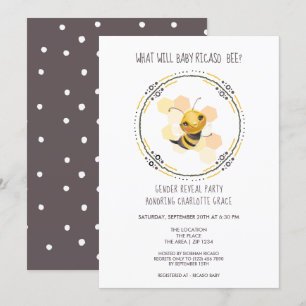 Invitation Mignonne Genre Révèle Ce Qui Va Bébé Baby shower A