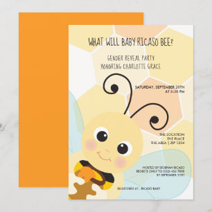 Invitation Mignonne Genre Révèle Ce Qui Va Bébé Baby shower A