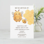 Invitation Mignonne Genre Révèle Ce Qui Va Bébé Baby shower A (Debout devant)