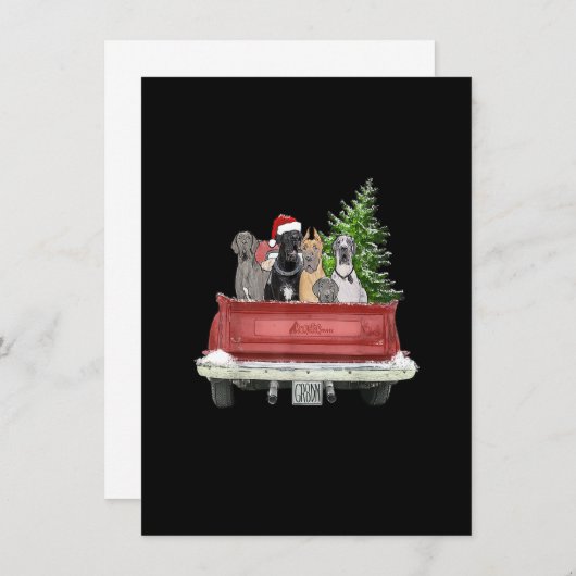 Invitation Mignonne grand Danse Noël Top, Chien Maman Proprié (Devant / Derrière)