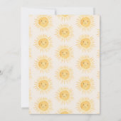 Invitation Mignonne Ici, Le Baby shower Soleil (Dos)