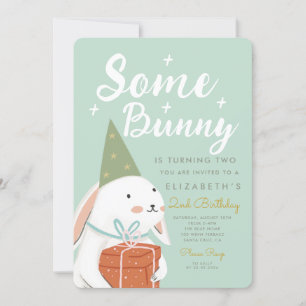Invitation Mignonne lapin blanc Certains lapins deviennent 2è