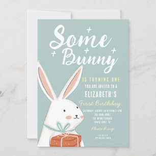 Invitation Mignonne Lapin Blanc Un Petit Lapin Qui Tourne Un
