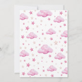 Invitation Mignonne lapin et étoile bébé fille islamique Aqiq (Dos)