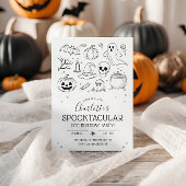 Invitation Mignonne Main tiré Halloween fête d'anniversaire