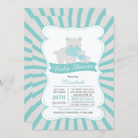 Mignonne maman et bébé Hippo Boys Baby shower