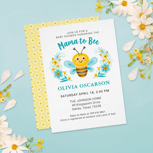 Invitation Mignonne maman to Bee Boy Baby shower