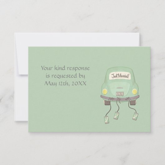 Invitation Mignonne Marié Mariage RSVP (Devant)