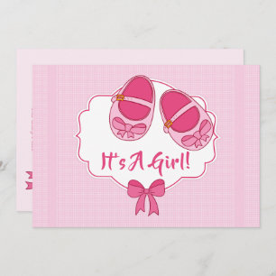 Invitation Mignonne "Mary Janes" C'est un Baby shower de fill